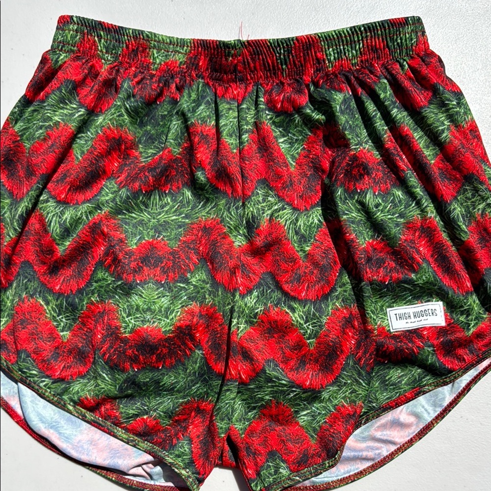 Men's M/L Thigh Huggers Novelty Christmas Patterned Shorts